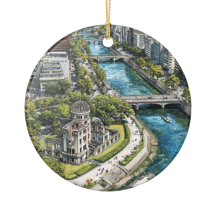 Hiroshima Japan Ornament: Unique Hiroshima Japan Souvenir, Hiroshima Japan Xmas Decor, and Authentic Hiroshima Japan Gift