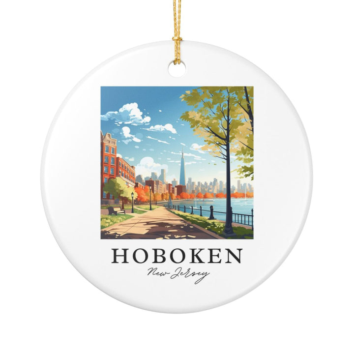 Hoboken New Jersey USA Ornament: Unique Hoboken Souvenir, Hoboken New Jersey Xmas Decor, and Authentic Hoboken Gift