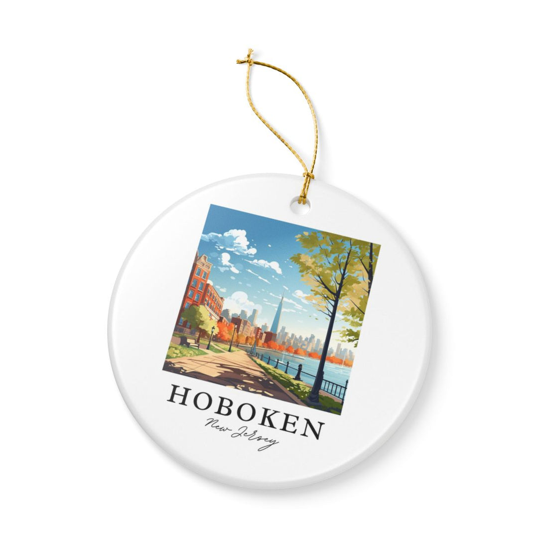 Hoboken New Jersey USA Ornament: Unique Hoboken Souvenir, Hoboken New Jersey Xmas Decor, and Authentic Hoboken Gift