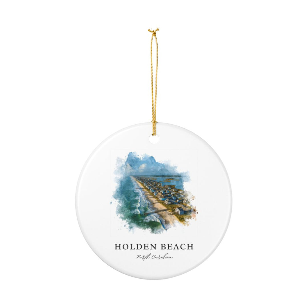 Holden Beach North Carolina Ornament: Unique Holden Beach Souvenir, Holden Beach North Carolina Xmas Decor, and Authentic Holden Beach Gift