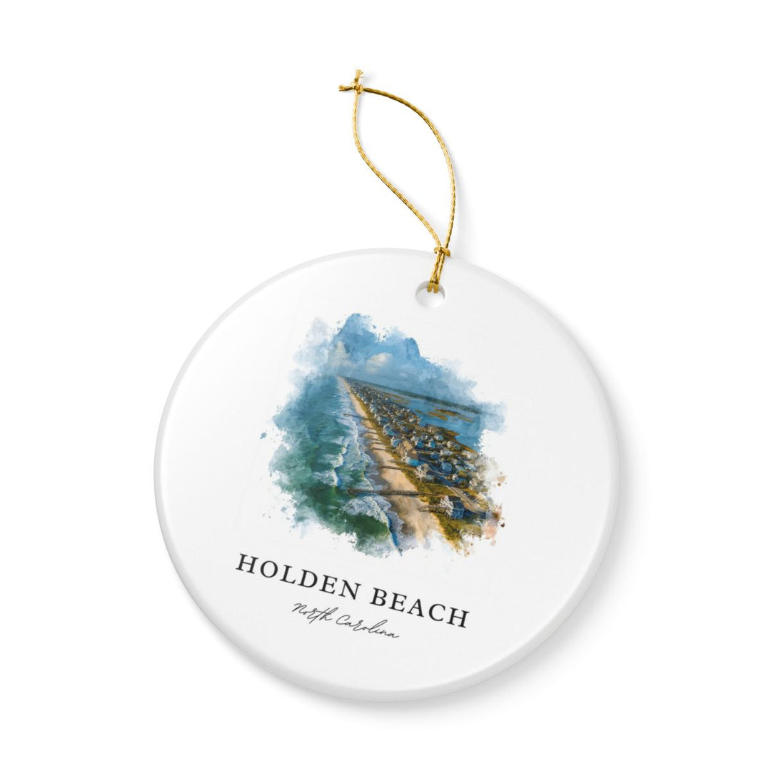 Holden Beach North Carolina Ornament: Unique Holden Beach Souvenir, Holden Beach North Carolina Xmas Decor, and Authentic Holden Beach Gift