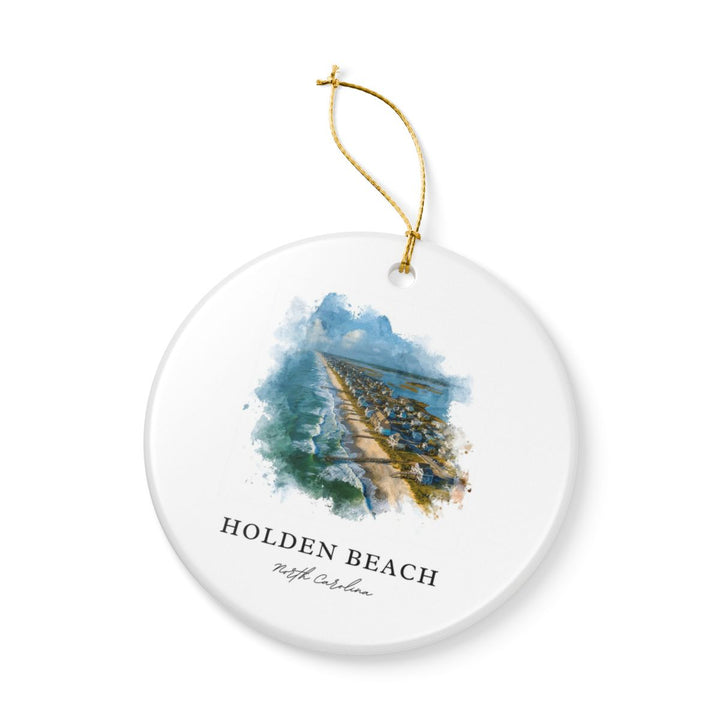 Holden Beach North Carolina Ornament: Unique Holden Beach Souvenir, Holden Beach North Carolina Xmas Decor, and Authentic Holden Beach Gift