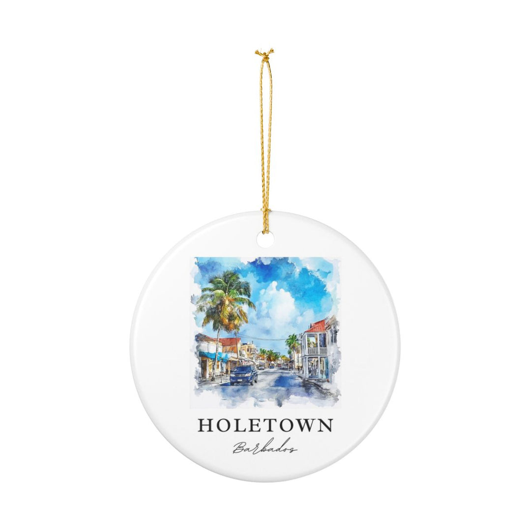 Holetown Barbados Ornament: Unique Holetown Barbados Souvenir, Holetown Barbados Xmas Decor, and Authentic Holetown Barbados Gift