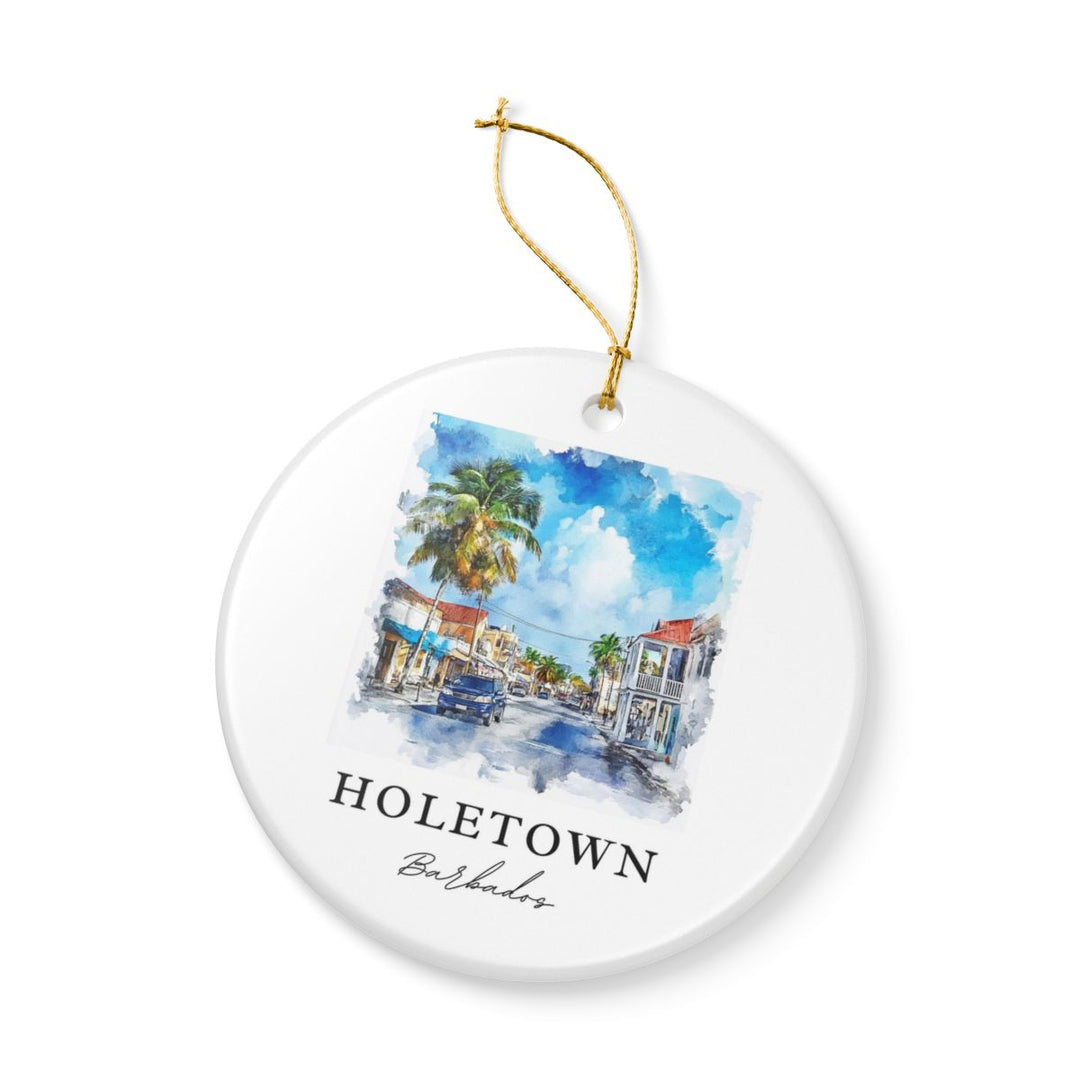 Holetown Barbados Ornament: Unique Holetown Barbados Souvenir, Holetown Barbados Xmas Decor, and Authentic Holetown Barbados Gift