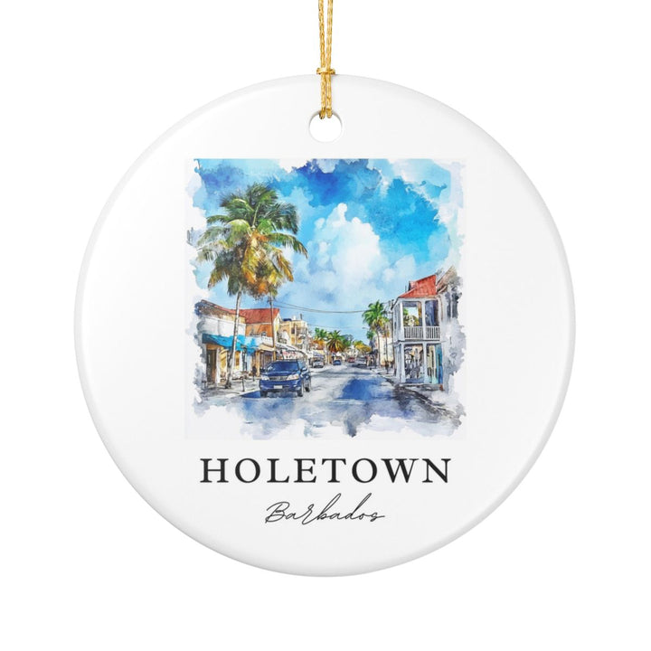 Holetown Barbados Ornament: Unique Holetown Barbados Souvenir, Holetown Barbados Xmas Decor, and Authentic Holetown Barbados Gift