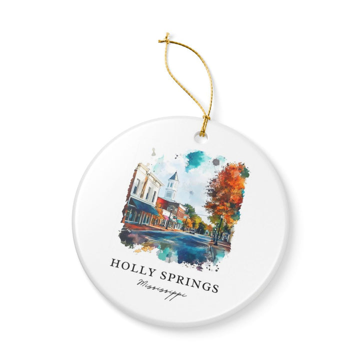 Holly Springs Mississippi USA Ornament: Unique Holly Springs Souvenir, Holly Springs Mississippi Xmas Decor, and Authentic Holly Springs Gift
