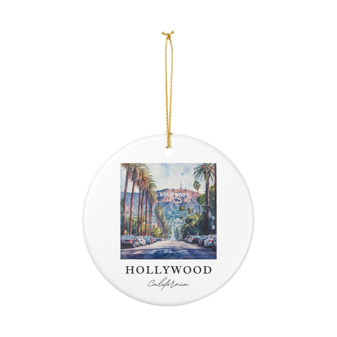 Hollywood California Ornament: Unique Hollywood Souvenir, Hollywood California Xmas Decor, and Authentic Hollywood Gift