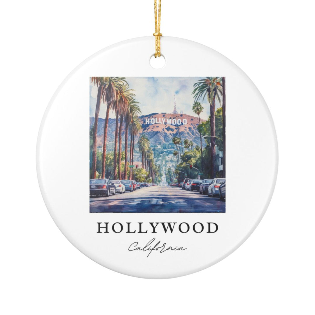 Hollywood California Ornament: Unique Hollywood Souvenir, Hollywood California Xmas Decor, and Authentic Hollywood Gift