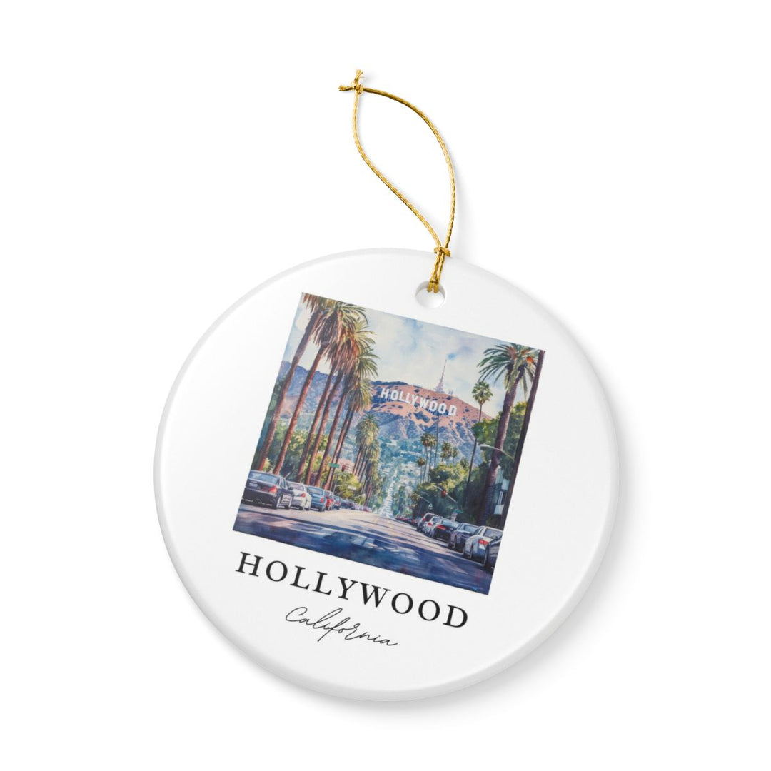 Hollywood California Ornament: Unique Hollywood Souvenir, Hollywood California Xmas Decor, and Authentic Hollywood Gift