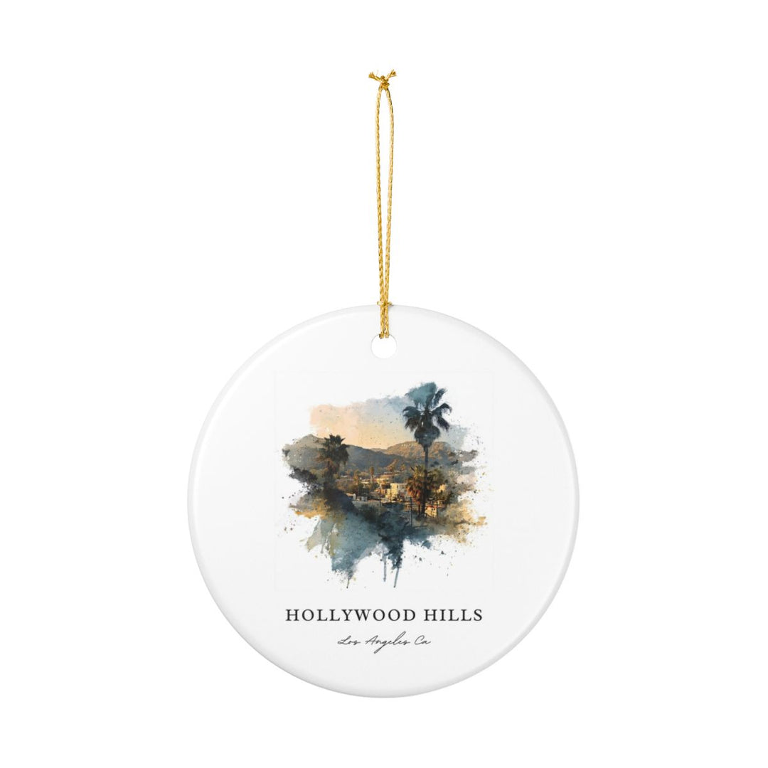 Hollywood Hills los Angeles CA Ornament: Unique Hollywood Hills los Angeles Souvenir, Hollywood Hills los Angeles California Xmas Decor, and Authentic Hollywood Hills los Angeles Gift
