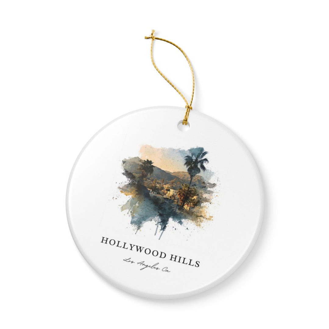 Hollywood Hills los Angeles CA Ornament: Unique Hollywood Hills los Angeles Souvenir, Hollywood Hills los Angeles California Xmas Decor, and Authentic Hollywood Hills los Angeles Gift