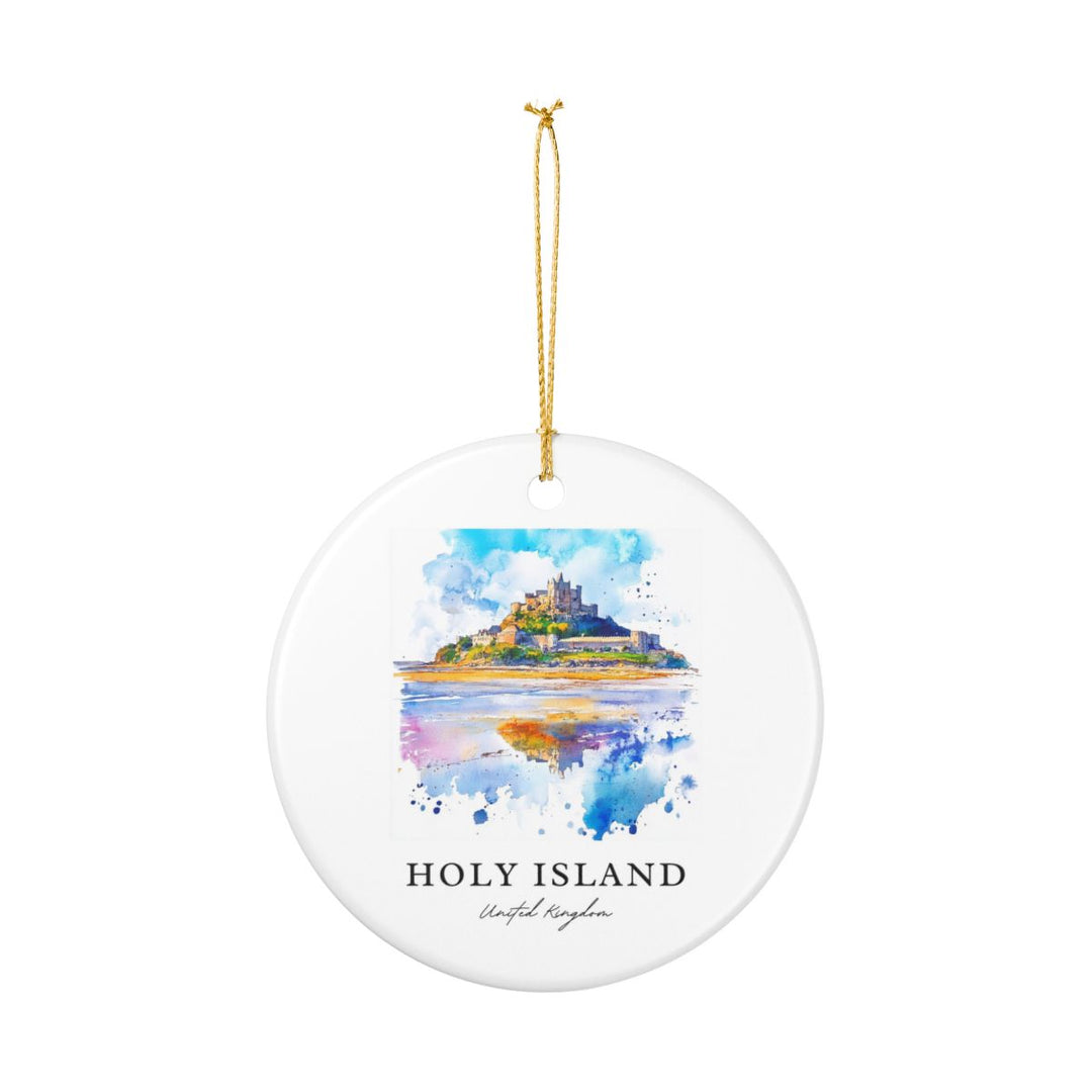 Holy Island United Kingdom Ornament: Unique Holy Island United Kingdom Souvenir, Holy Island United Kingdom Xmas Decor, and Authentic Holy Island United Kingdom Gift