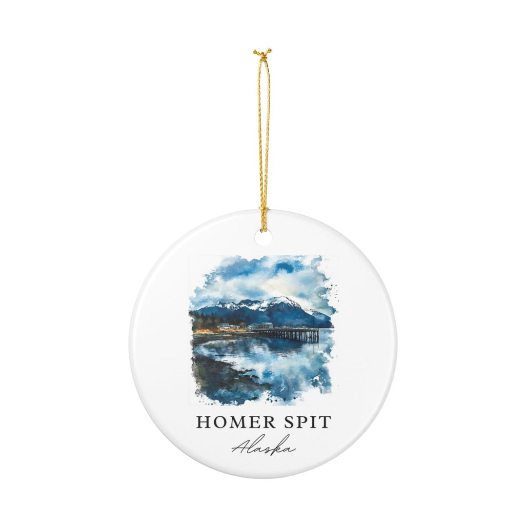 Homer Spit Alaska Ornament: Unique Homer Spit Souvenir, Homer Spit Alaska Xmas Decor, and Authentic Homer Spit Gift
