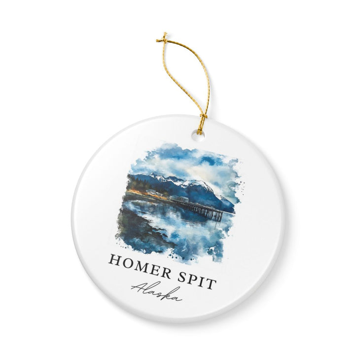 Homer Spit Alaska Ornament: Unique Homer Spit Souvenir, Homer Spit Alaska Xmas Decor, and Authentic Homer Spit Gift