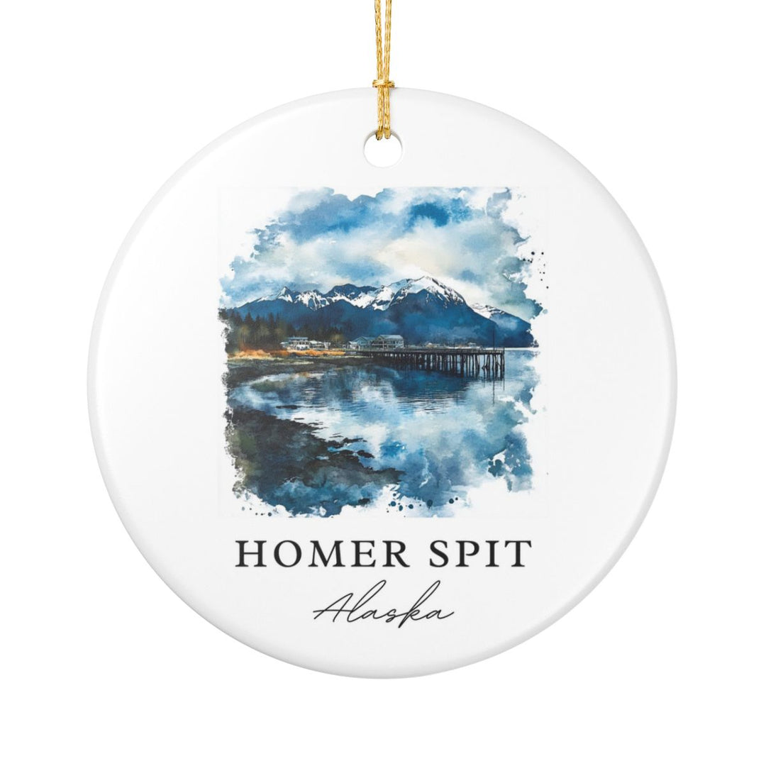Homer Spit Alaska Ornament: Unique Homer Spit Souvenir, Homer Spit Alaska Xmas Decor, and Authentic Homer Spit Gift