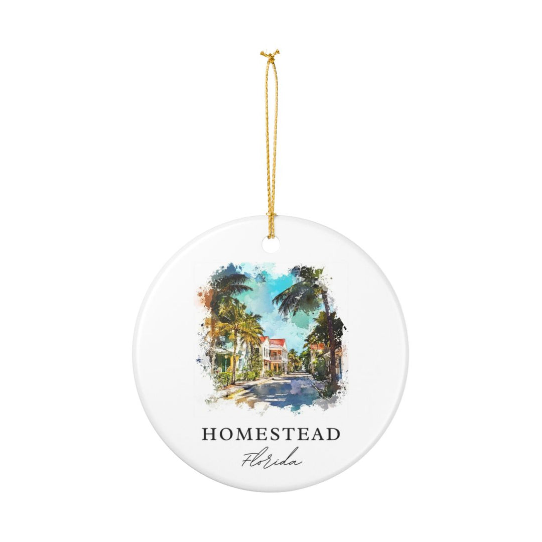 Homestead Florida USA Ornament: Unique Homestead Souvenir, Homestead Florida Xmas Decor, and Authentic Homestead Gift