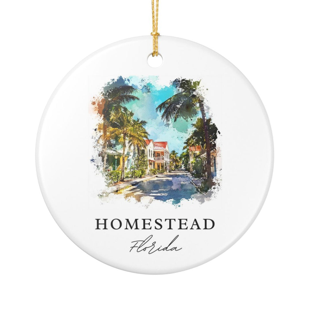 Homestead Florida USA Ornament: Unique Homestead Souvenir, Homestead Florida Xmas Decor, and Authentic Homestead Gift