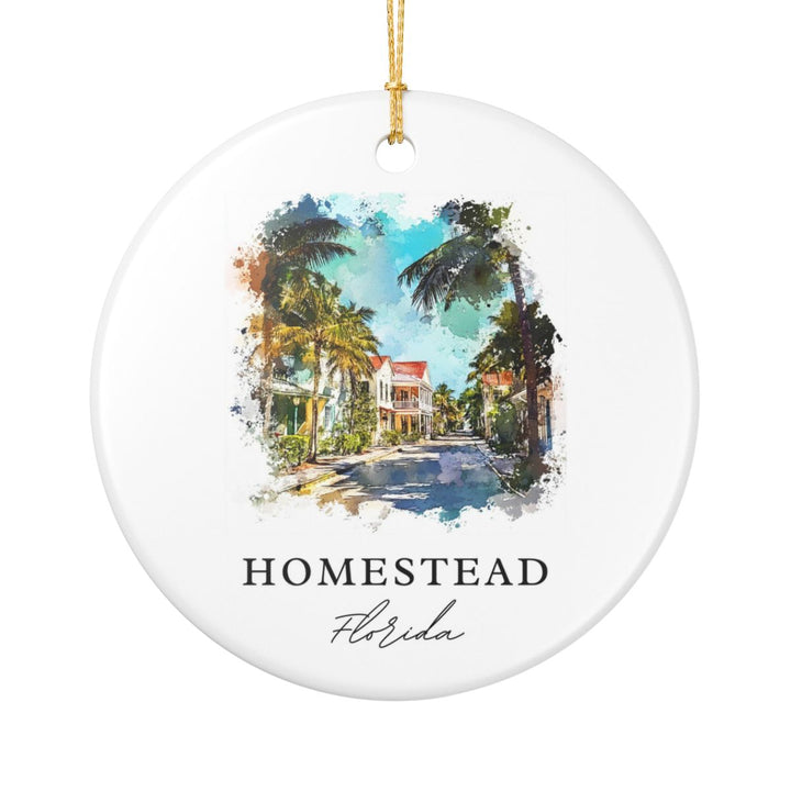 Homestead Florida USA Ornament: Unique Homestead Souvenir, Homestead Florida Xmas Decor, and Authentic Homestead Gift