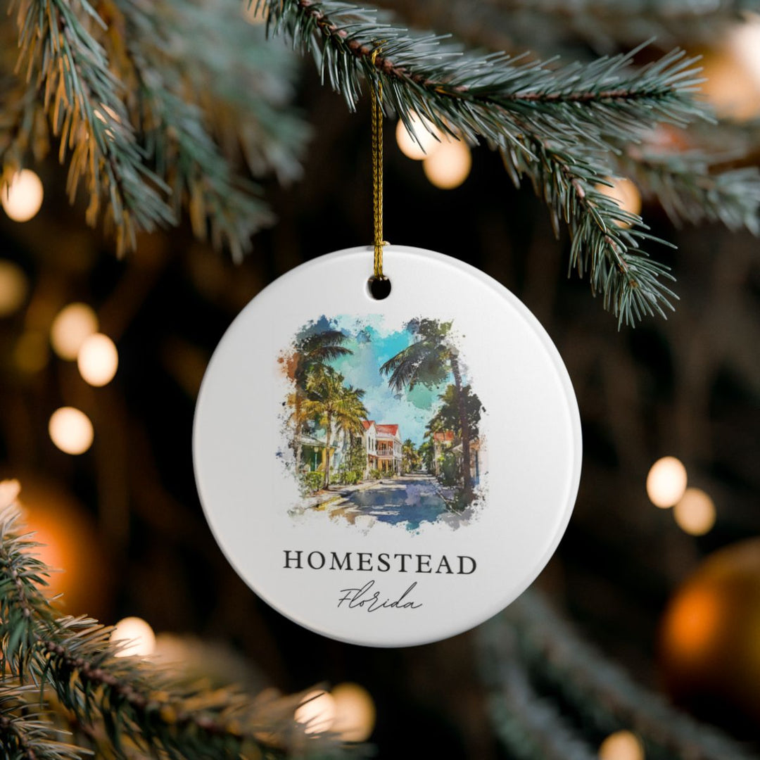 Homestead Florida USA Ornament: Unique Homestead Souvenir, Homestead Florida Xmas Decor, and Authentic Homestead Gift