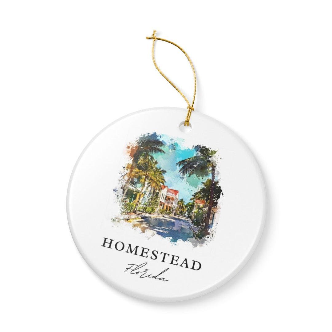 Homestead Florida USA Ornament: Unique Homestead Souvenir, Homestead Florida Xmas Decor, and Authentic Homestead Gift