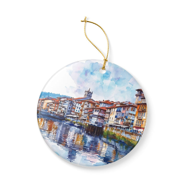 Hondarribia Spain Ornament: Unique Hondarribia Souvenir, Hondarribia Spain Xmas Decor, and Authentic Hondarribia Gift