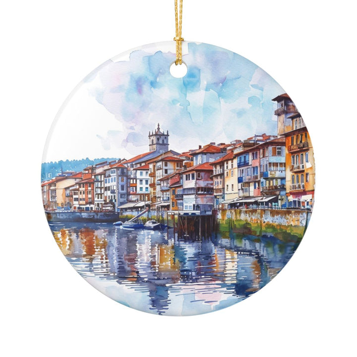 Hondarribia Spain Ornament: Unique Hondarribia Souvenir, Hondarribia Spain Xmas Decor, and Authentic Hondarribia Gift