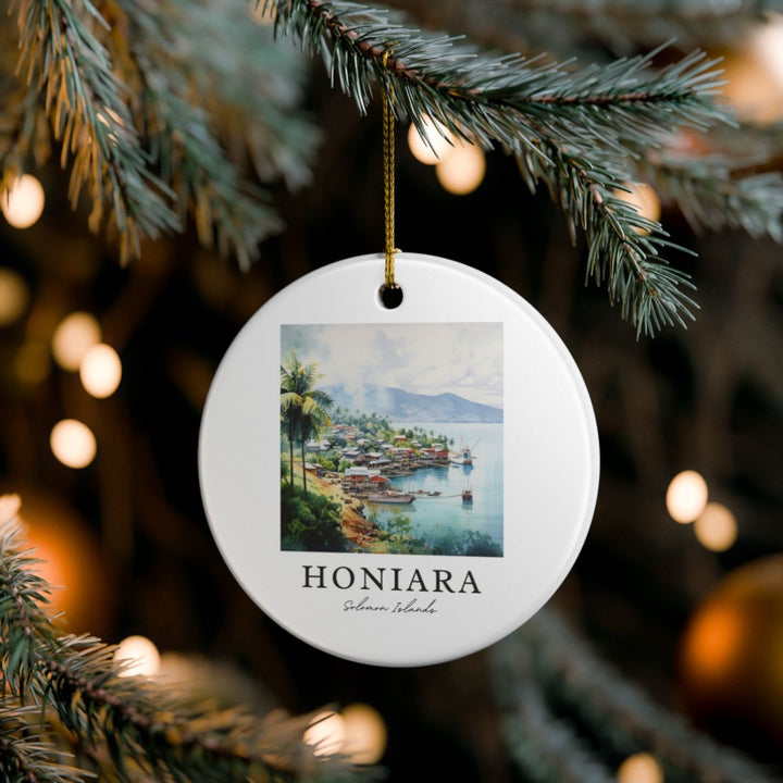 Honiara Solomon Islands Ornament: Unique Honiara Solomon Islands Souvenir, Honiara Solomon Islands Xmas Decor, and Authentic Honiara Solomon Islands Gift