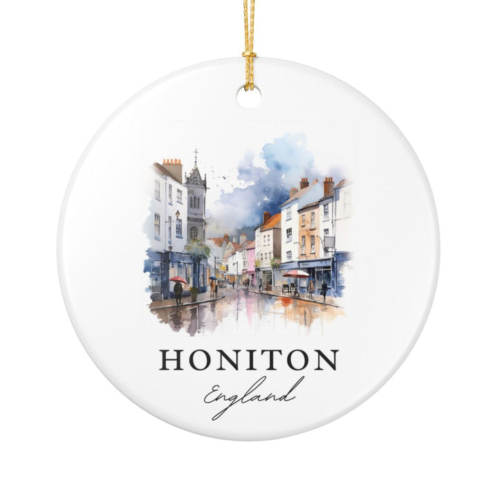 Honiton England Ornament: Unique Honiton Souvenir, Honiton England Xmas Decor, and Authentic Honiton Gift