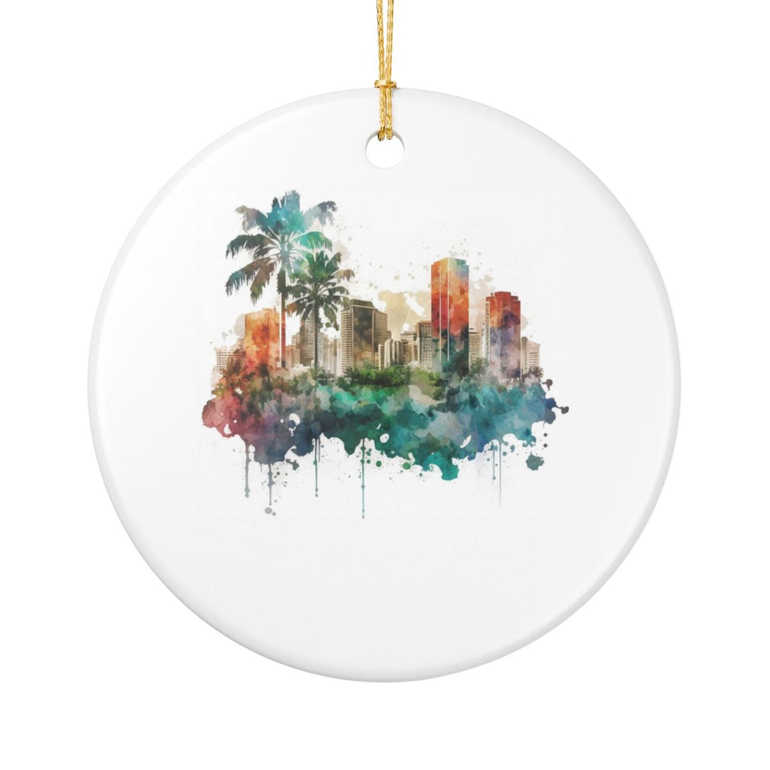 Honolulu Hawaii Ornament: Unique Honolulu Souvenir, Honolulu Hawaii Xmas Decor, and Authentic Honolulu Gift