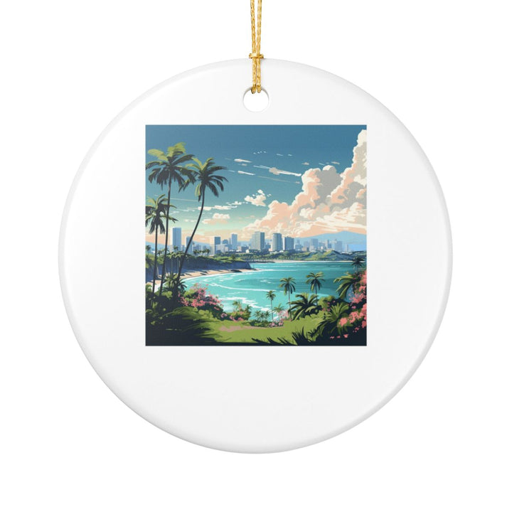 Honolulu Hawaii Ornament: Unique Honolulu Souvenir, Honolulu Hawaii Xmas Decor, and Authentic Honolulu Gift