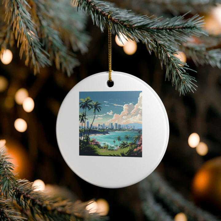 Honolulu Hawaii Ornament: Unique Honolulu Souvenir, Honolulu Hawaii Xmas Decor, and Authentic Honolulu Gift
