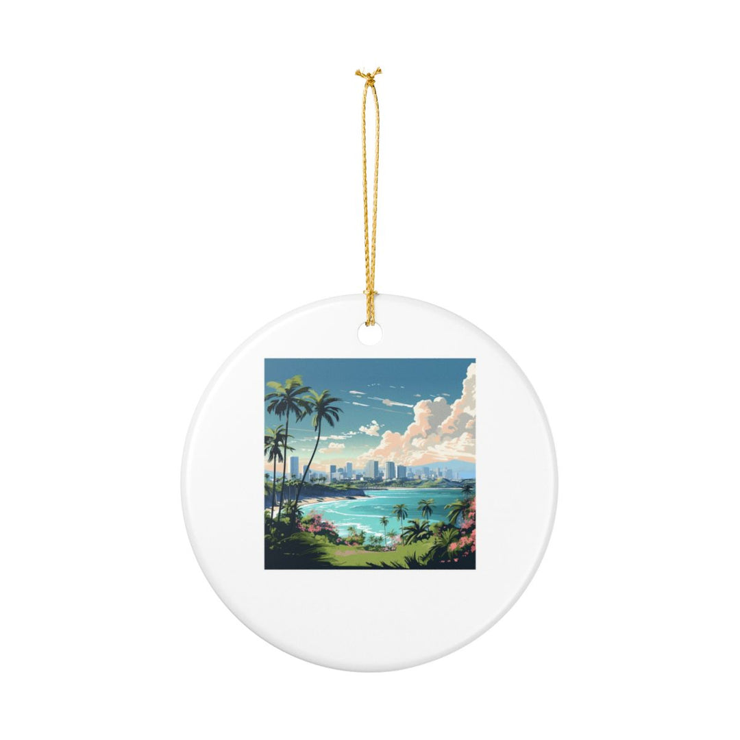 Honolulu Hawaii Ornament: Unique Honolulu Souvenir, Honolulu Hawaii Xmas Decor, and Authentic Honolulu Gift