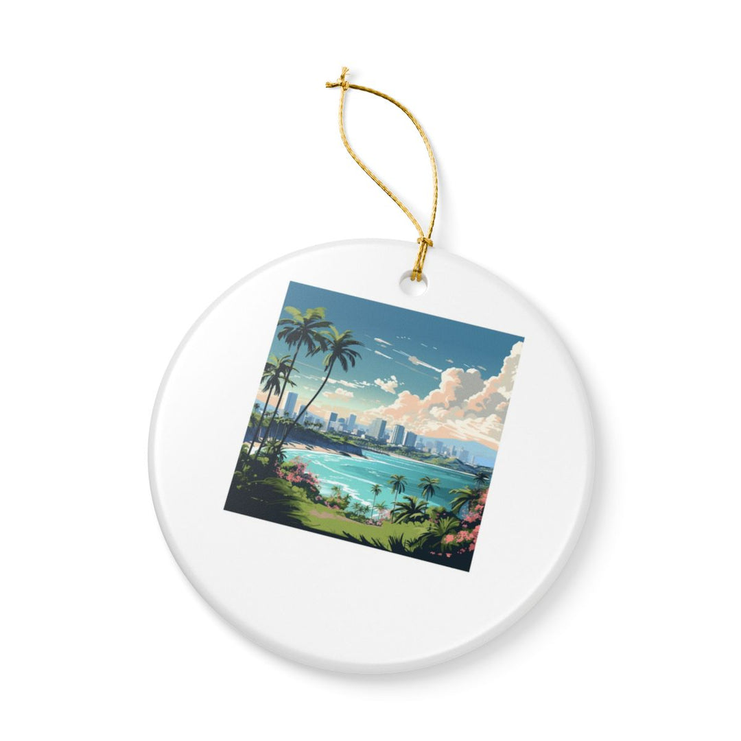 Honolulu Hawaii Ornament: Unique Honolulu Souvenir, Honolulu Hawaii Xmas Decor, and Authentic Honolulu Gift