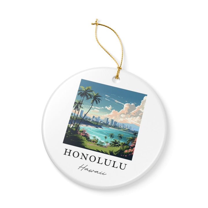 Honolulu Hawaii Ornament | Christmas Travel Souvenir Gift