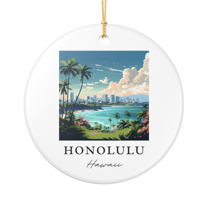 Honolulu Hawaii Ornament | Christmas Travel Souvenir Gift