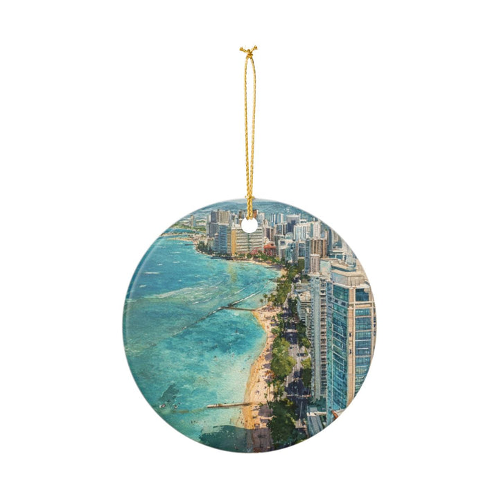 Honolulu Hawaii Ornament: Unique Honolulu Souvenir, Honolulu Hawaii Xmas Decor, and Authentic Honolulu Gift