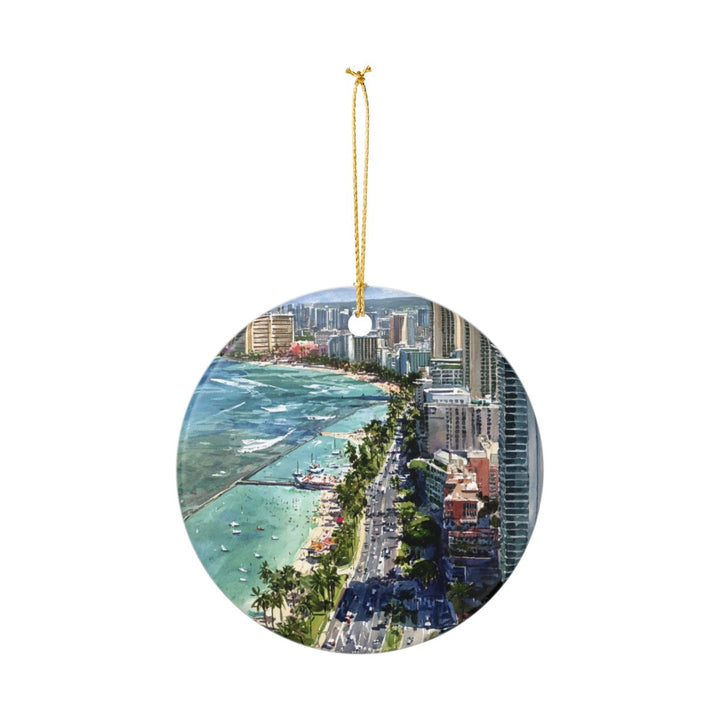 Honolulu Hawaii Ornament: Unique Honolulu Souvenir, Honolulu Hawaii Xmas Decor, and Authentic Honolulu Gift