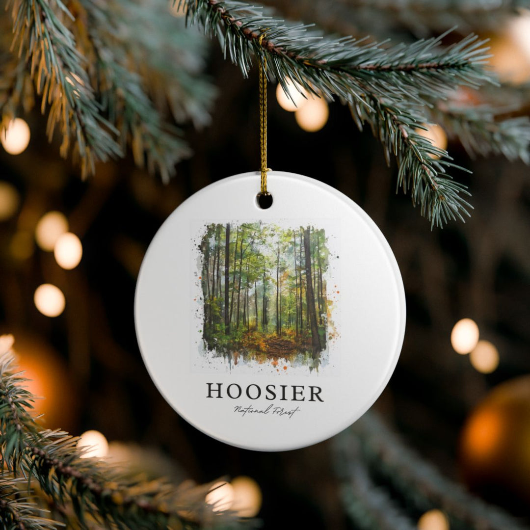 Hoosier National Forest Indiana Ornament: Unique Hoosier National Forest Souvenir, Hoosier National Forest Indiana Xmas Decor, and Authentic Hoosier National Forest Gift