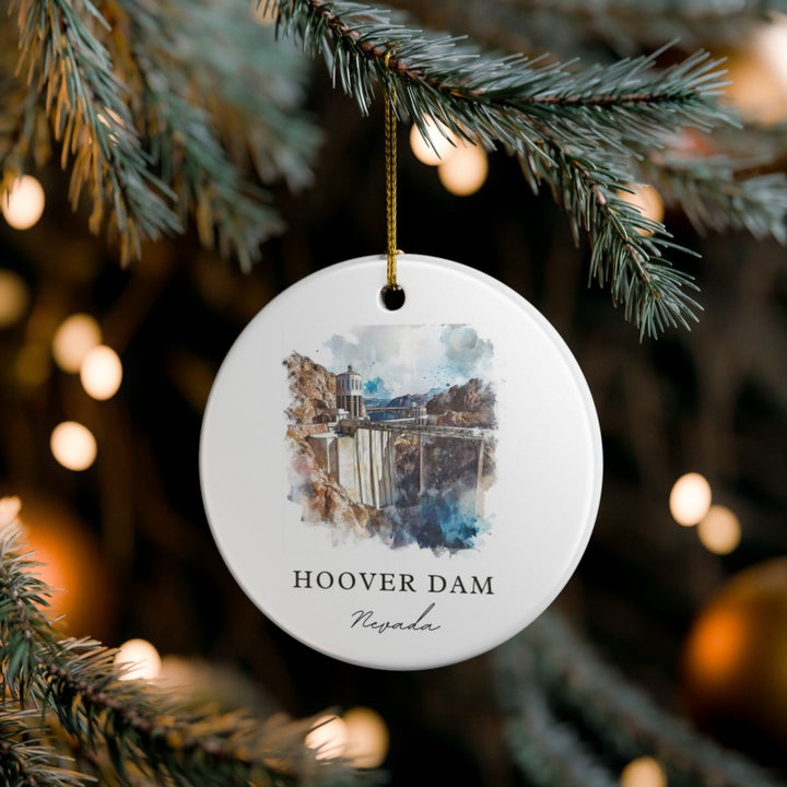 Hoover Dam Nevada USA Ornament: Unique Hoover Dam Souvenir, Hoover Dam Nevada Xmas Decor, and Authentic Hoover Dam Gift