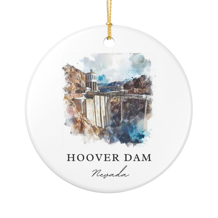 Hoover Dam Nevada USA Ornament: Unique Hoover Dam Souvenir, Hoover Dam Nevada Xmas Decor, and Authentic Hoover Dam Gift
