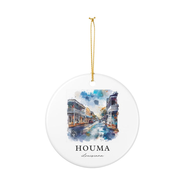 Houma Louisiana Ornament: Unique Houma Souvenir, Houma Louisiana Xmas Decor, and Authentic Houma Gift