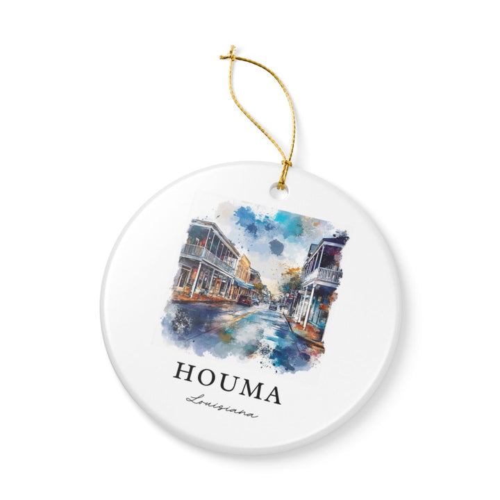 Houma Louisiana Ornament: Unique Houma Souvenir, Houma Louisiana Xmas Decor, and Authentic Houma Gift