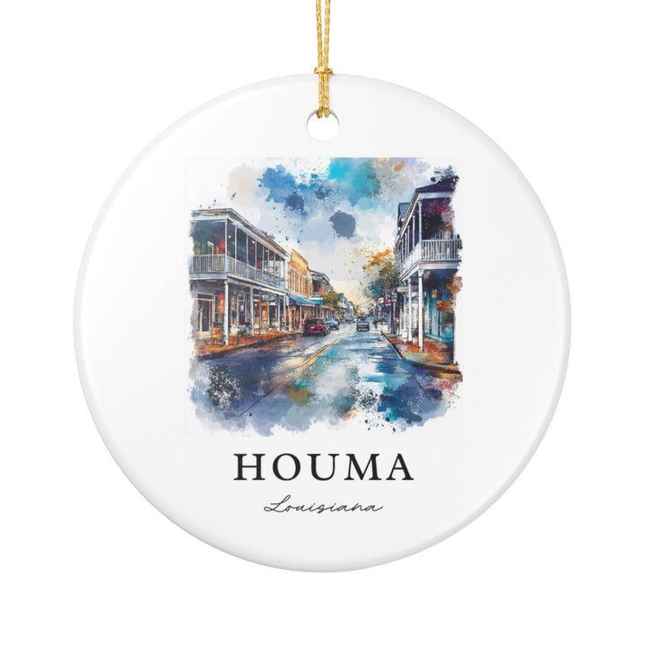 Houma Louisiana Ornament: Unique Houma Souvenir, Houma Louisiana Xmas Decor, and Authentic Houma Gift