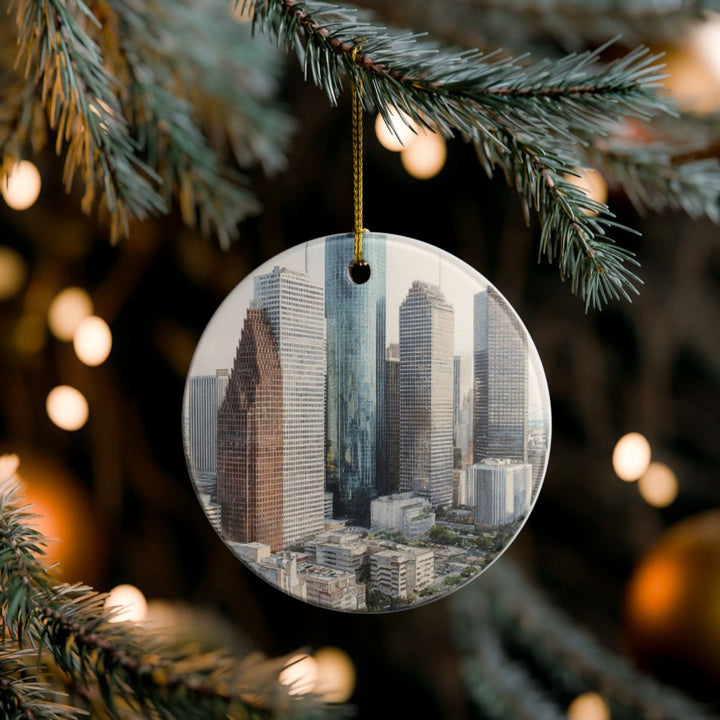 Houston Texas USA Ornament: Unique Houston Souvenir, Houston Texas Xmas Decor, and Authentic Houston Gift
