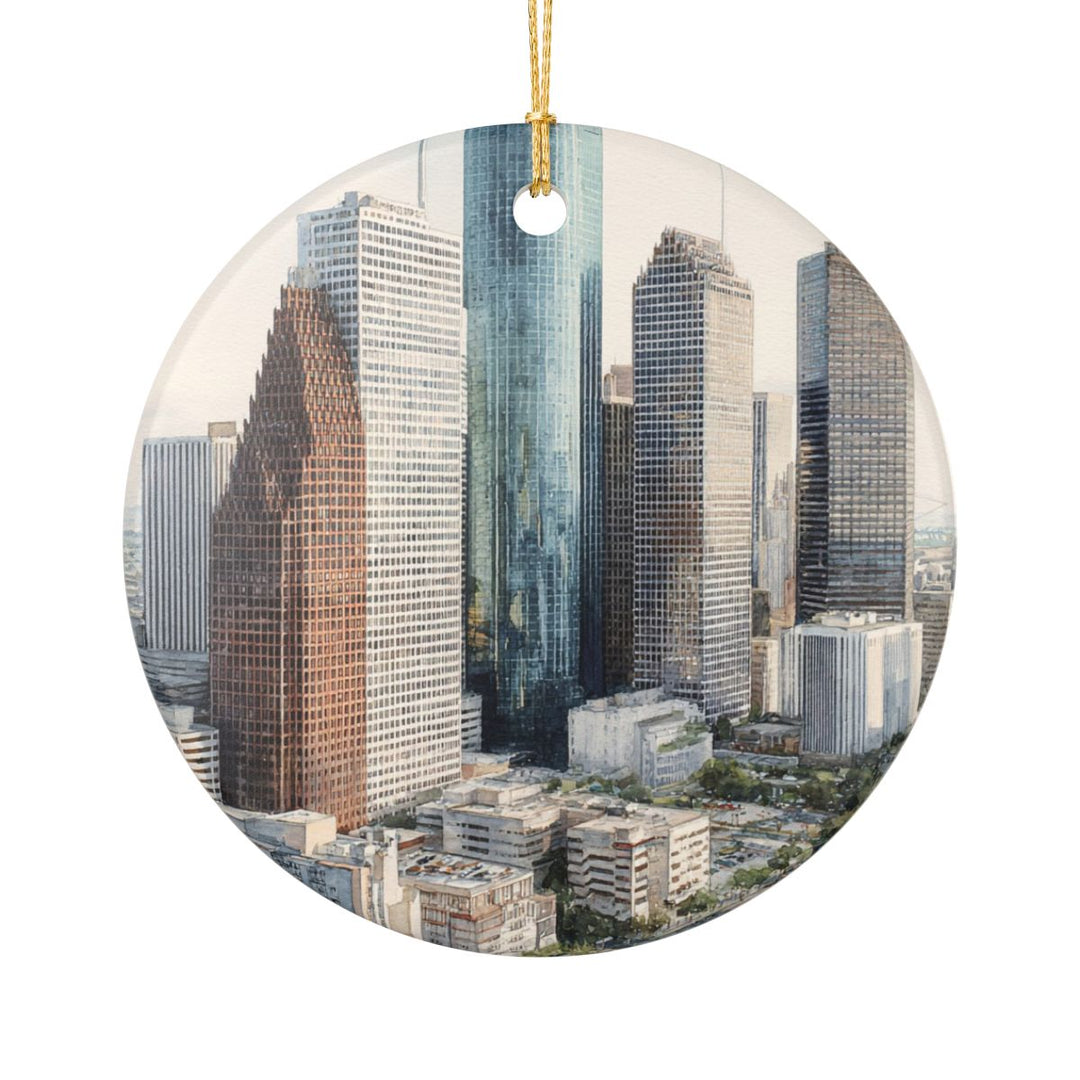 Houston Texas USA Ornament: Unique Houston Souvenir, Houston Texas Xmas Decor, and Authentic Houston Gift
