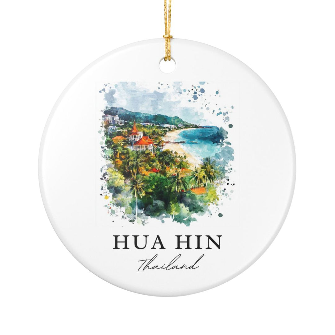 Hua Hin Thailand Ornament: Unique Hua Hin Souvenir, Hua Hin Thailand Xmas Decor, and Authentic Hua Hin Gift
