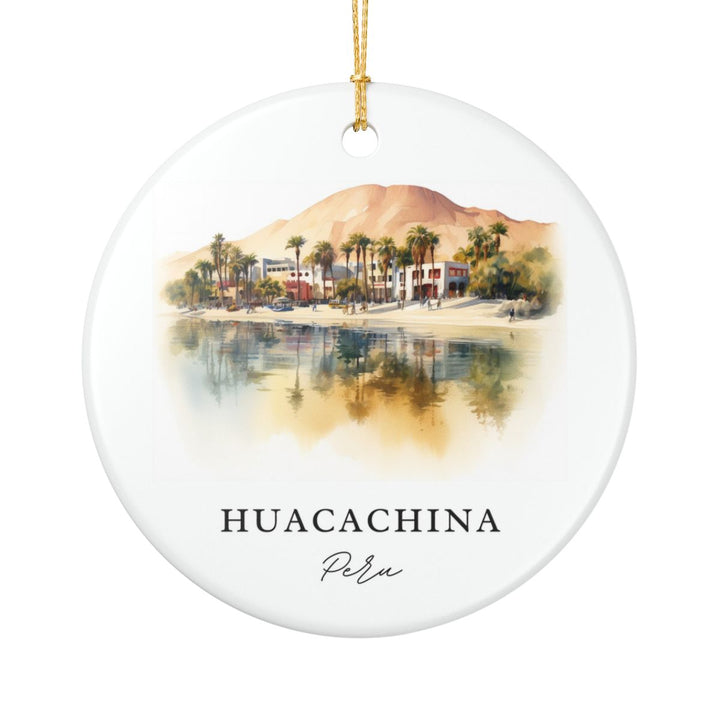 Huacachina Peru Ornament: Unique Huacachina Souvenir, Huacachina Peru Xmas Decor, and Authentic Huacachina Gift