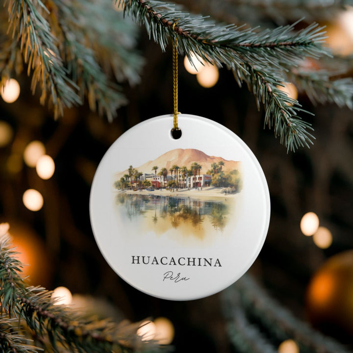 Huacachina Peru Ornament: Unique Huacachina Souvenir, Huacachina Peru Xmas Decor, and Authentic Huacachina Gift