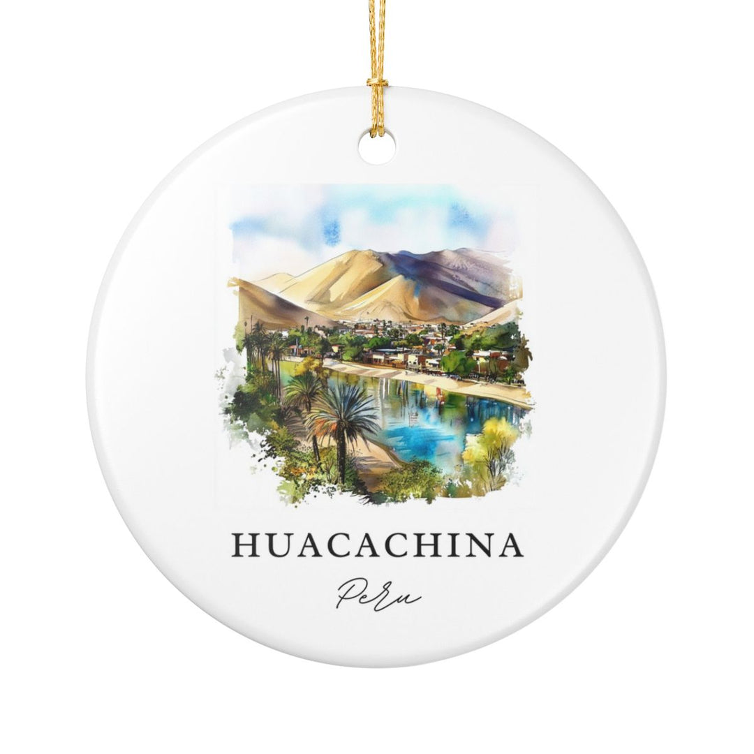 Huacachina Peru Ornament: Unique Huacachina Souvenir, Huacachina Peru Xmas Decor, and Authentic Huacachina Gift