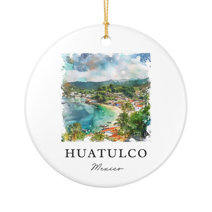 Huatulco Mexico Ornament: Unique Huatulco Souvenir, Huatulco Mexico Xmas Decor, and Authentic Huatulco Gift